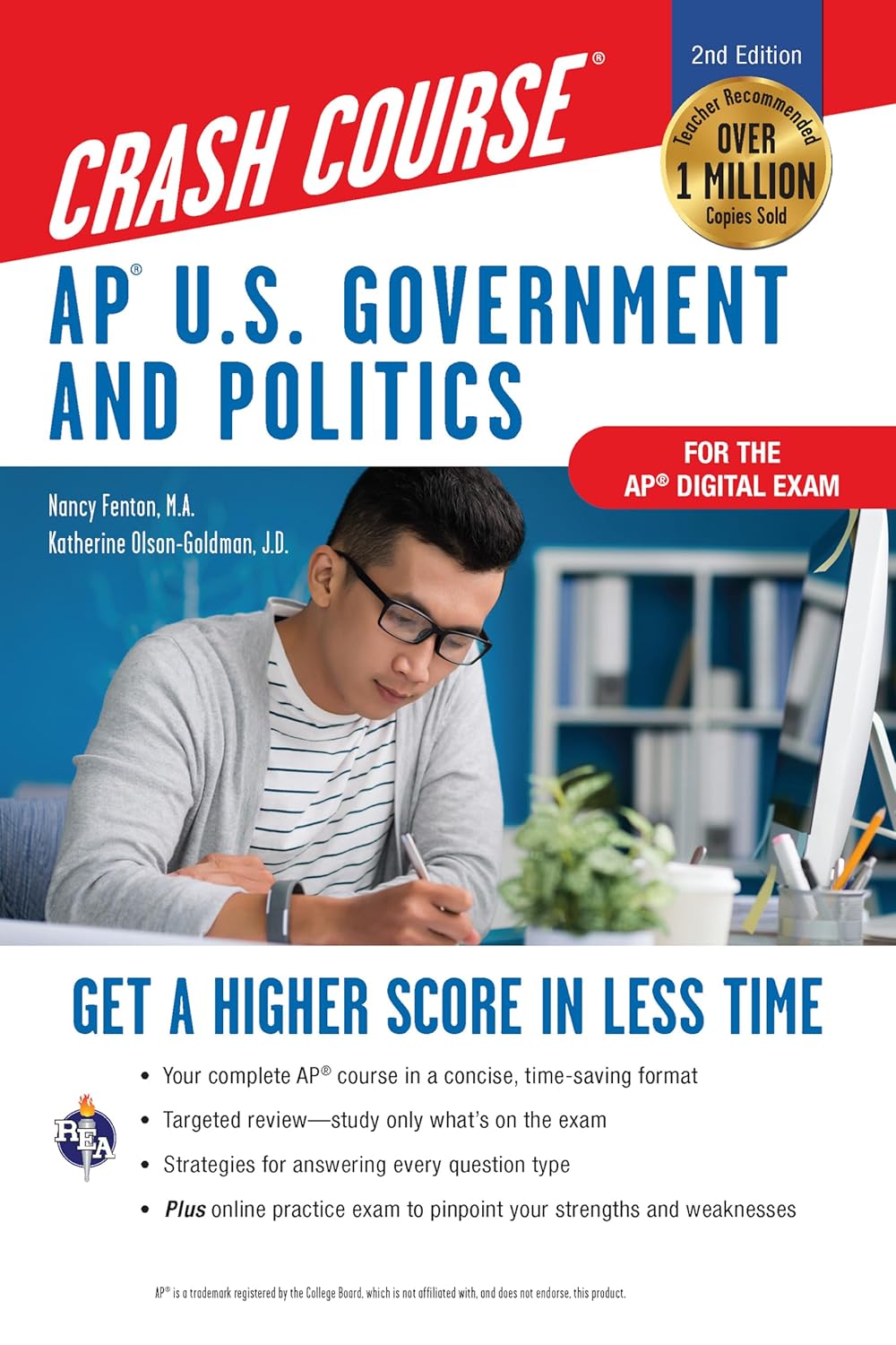 AP U.S. Government & Politics Crash Course, A Time-Saving Study Guide: Get a Higher Score in Less Time (Advanced Placement (AP) Crash Course)