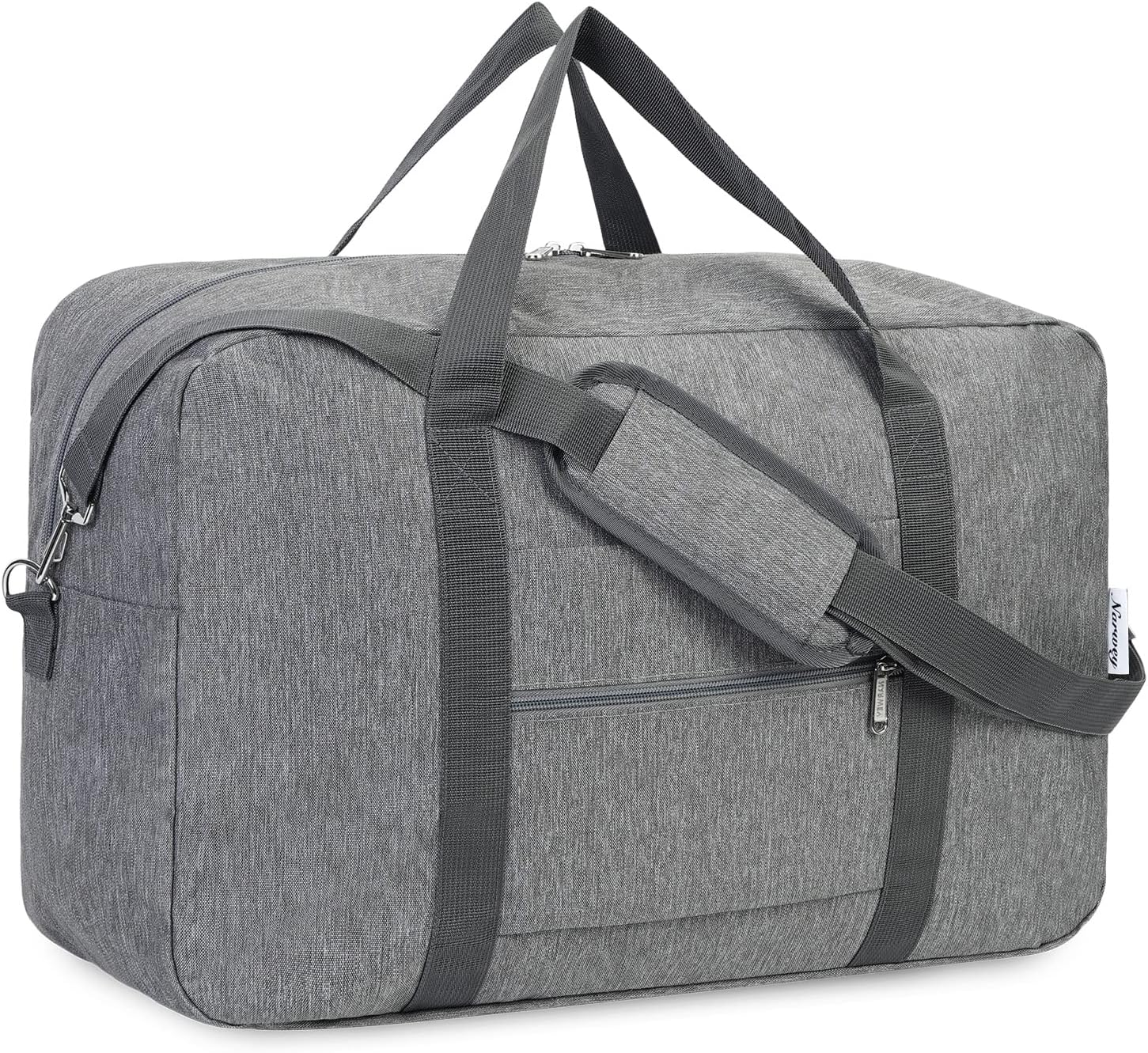 for Easyjet Airlines Cabin Bag 45x36x20 Underseat Foldable Travel Duffel Bag Holdall Tote Carry on Luggage Overnight for Women and Men 30L(Grey (with Shoulder Strap))