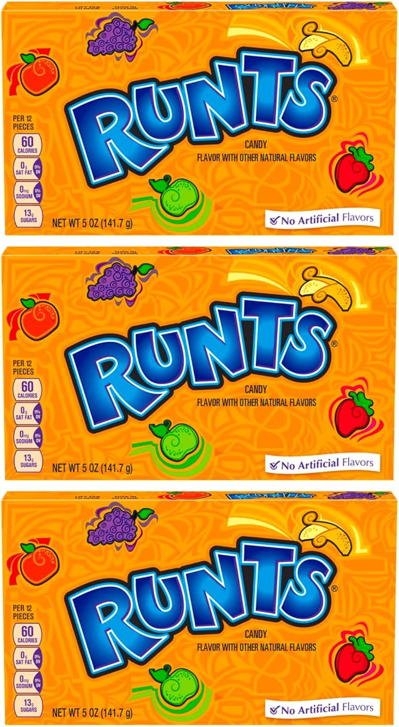 Runts Candy Theater Box | By Blue Clover Foods | 5oz Box | Pack Of 3
