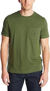 Nautica Men's Solid Crew Neck Short-Sleeve Pocket T-Shirt