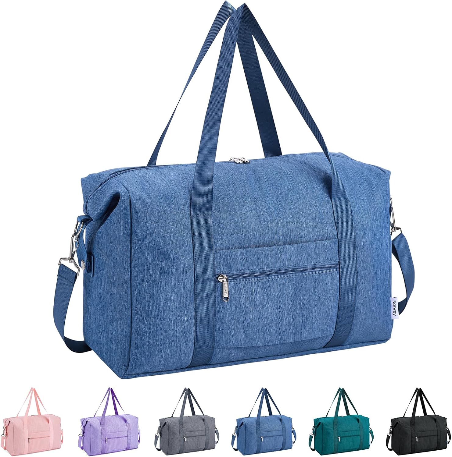 for Ryanair Cabin Bags 40X20X25 Underseat Small Foldable Travel Duffel Hospital Weekend Bag for Women Ryan Air Carry on Luggage Holdall Tote for Men 20L (Navy Blue)