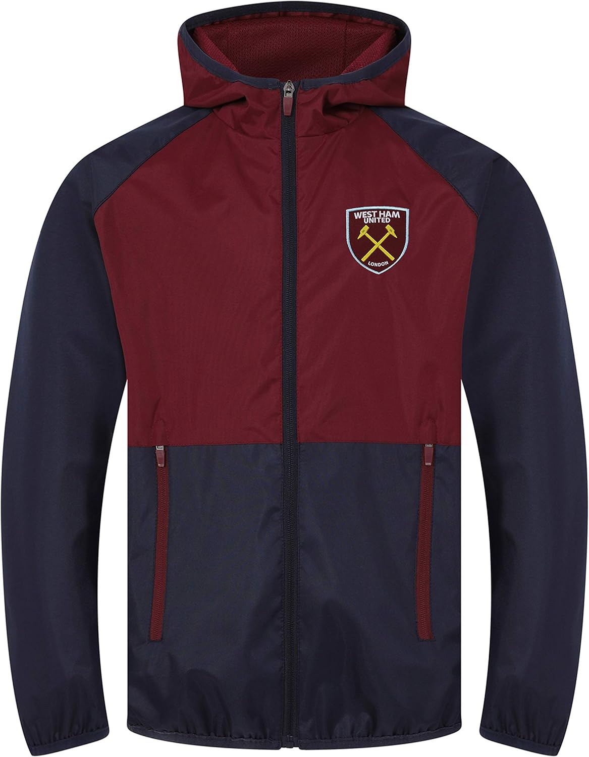 West Ham United FC Boys Jacket Shower Windbreaker Kids OFFICIAL Football Gift