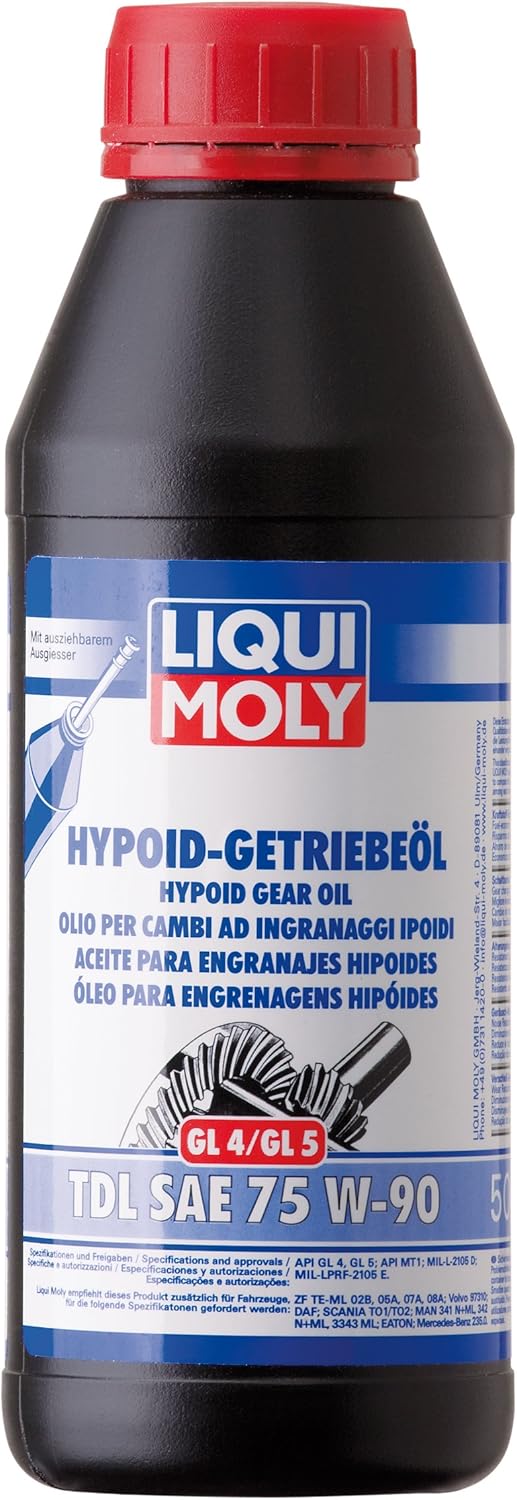 LIQUI MOLY Hypoid Gear Oil (GL4/5) TDL SAE 75W-90 | 500 ml | Gear oil | SKU: 1406