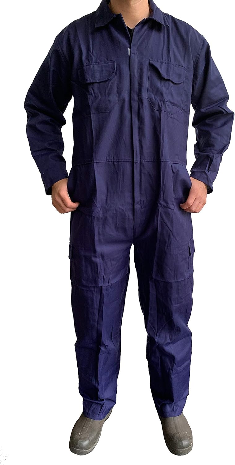Mens Work Overalls Boilersuit Navy - Warehouse Garages Students workerwear Suit