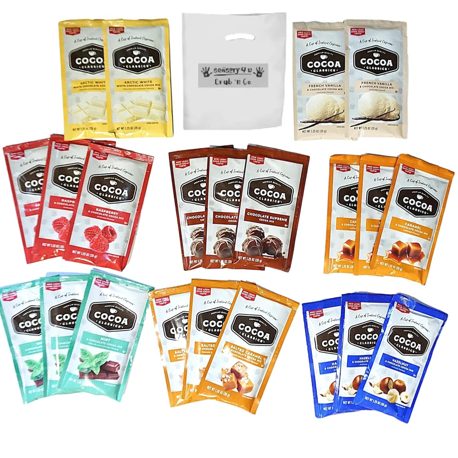 Land O Lakes Cocoa Grab Bag Hot Chocolate Gift Set Variety Pack - 22 Packets Total - Try 8 Amazing Flavors