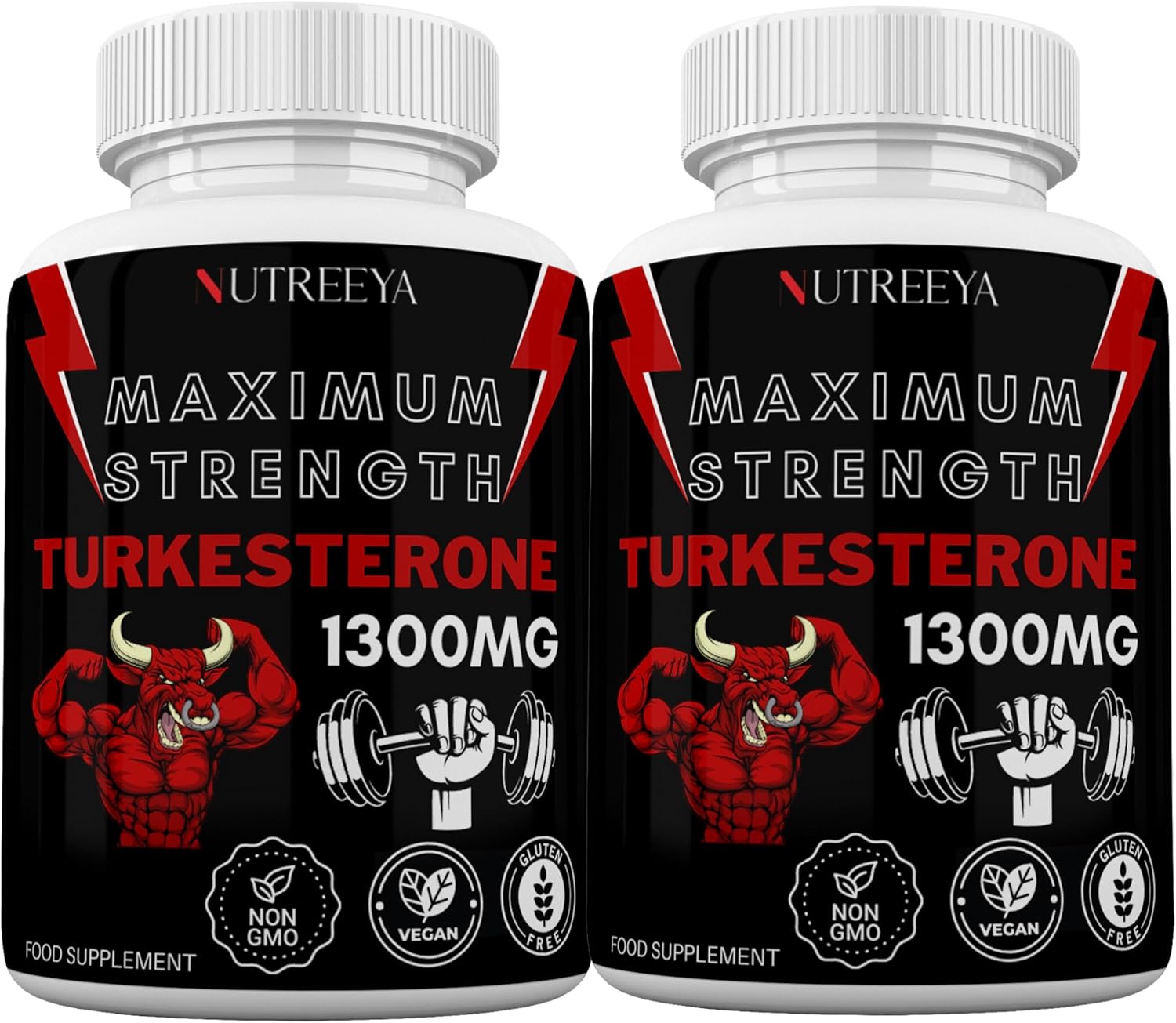 Turkesterone -1300mg Max Strength Ajuga Turkestanica Extract, Vegan, Gluten Free, (Not Turkesterone Capsules) (Pack of 2 (120 Pills))
