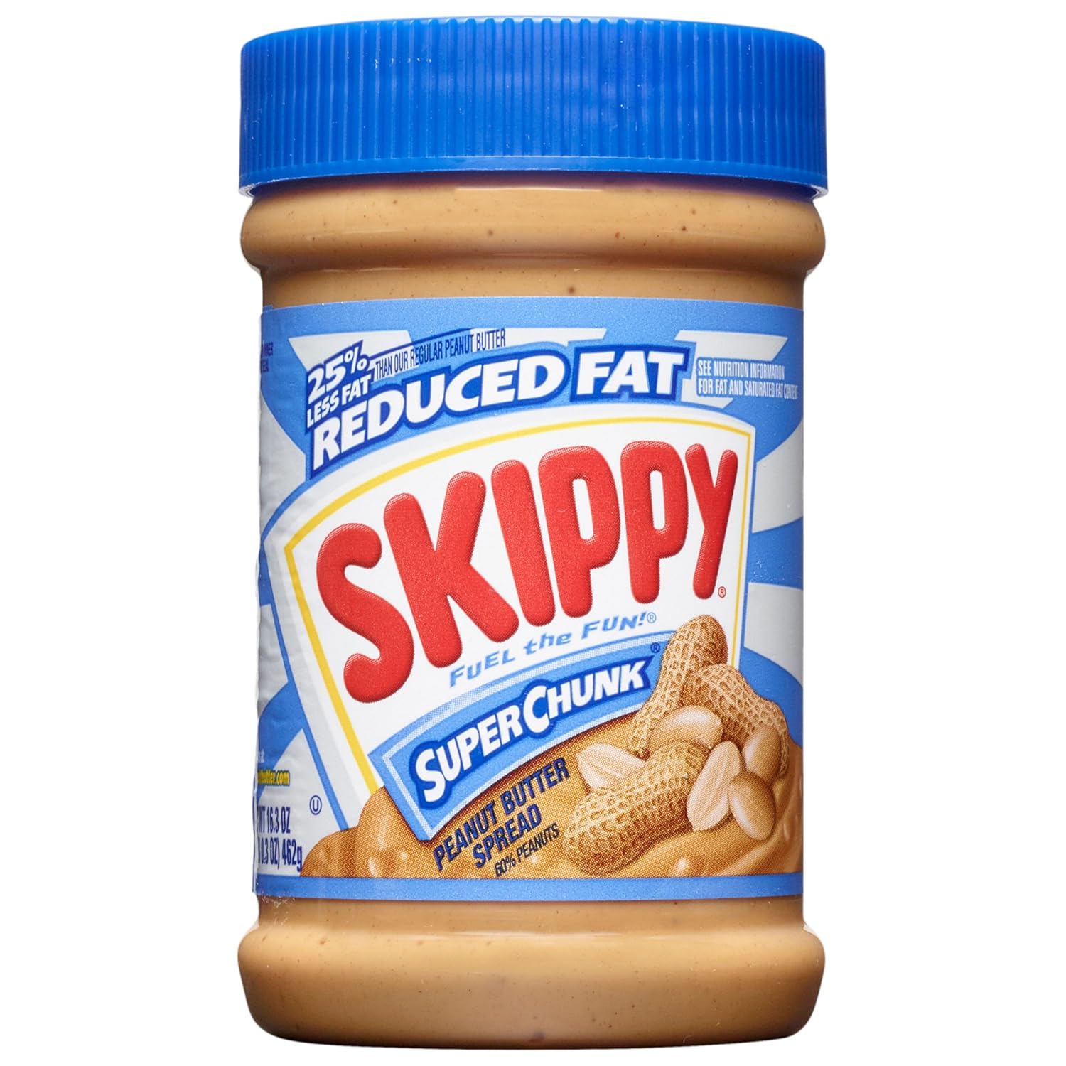 SKIPPY Reduced Fat SUPER CHUNK Extra Crunchy Peanut Butter Spread, 16.3 Ounce
