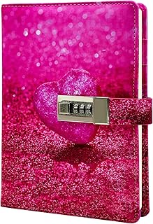 Diary for Girls with 240 Pages,Age 8-12 Gifts for 6 7 8 9 10 11 12 13 14 15 16 Year Old Girls Diary with Lock (Rose pink)
