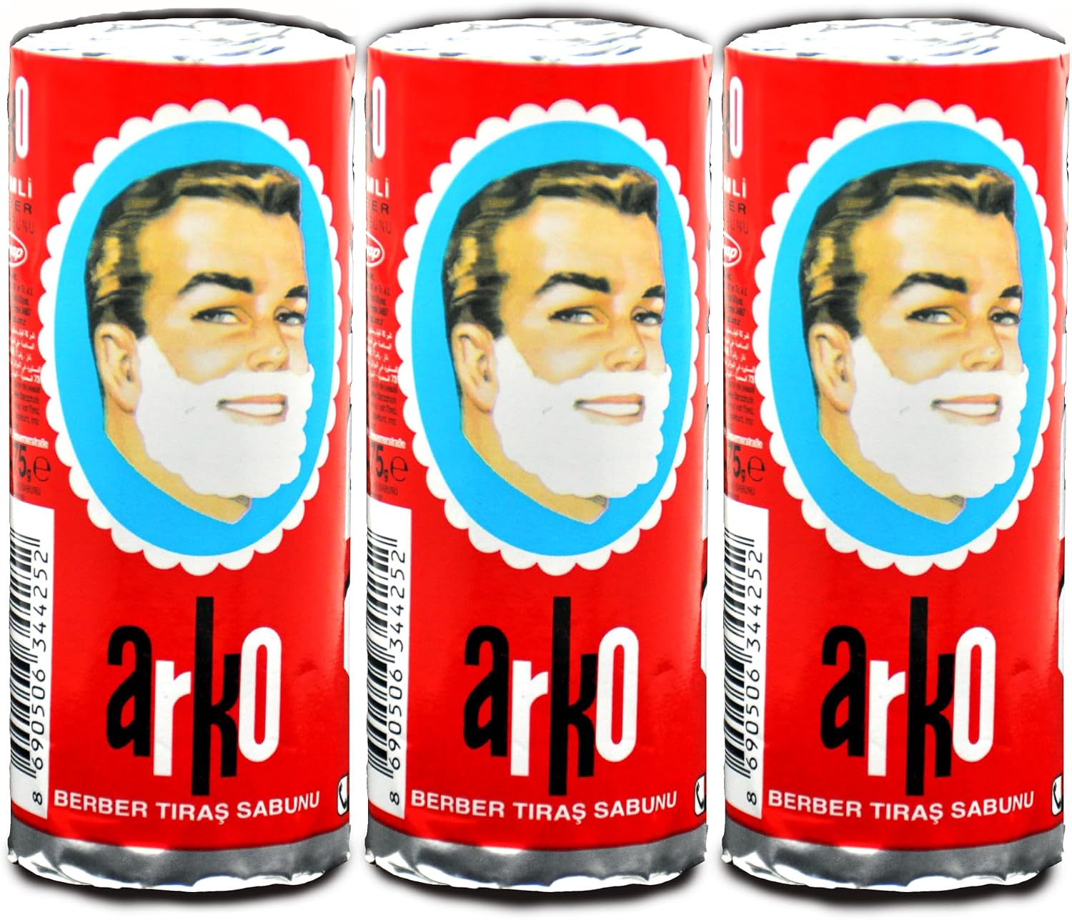 EVYAP ARKO Shaving Cream Soap, 3 Pieces, (Pack of 1)