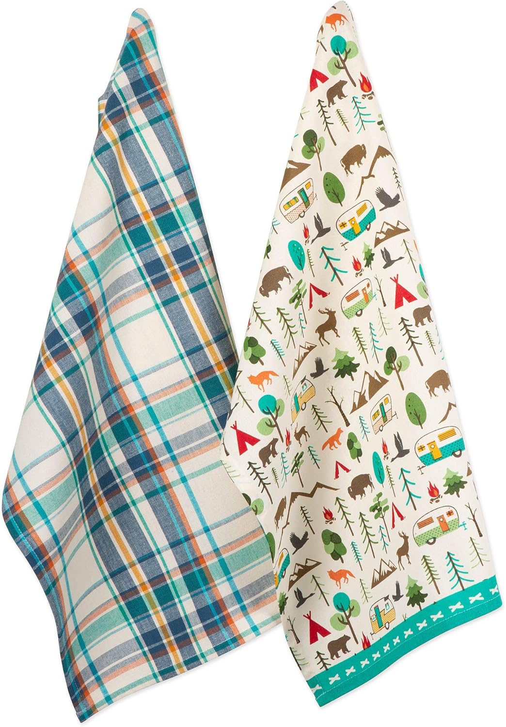 DII Tabletop Collection, Happy Camper Collection, Dishtowel Set, Happy Camper, 2 Piece
