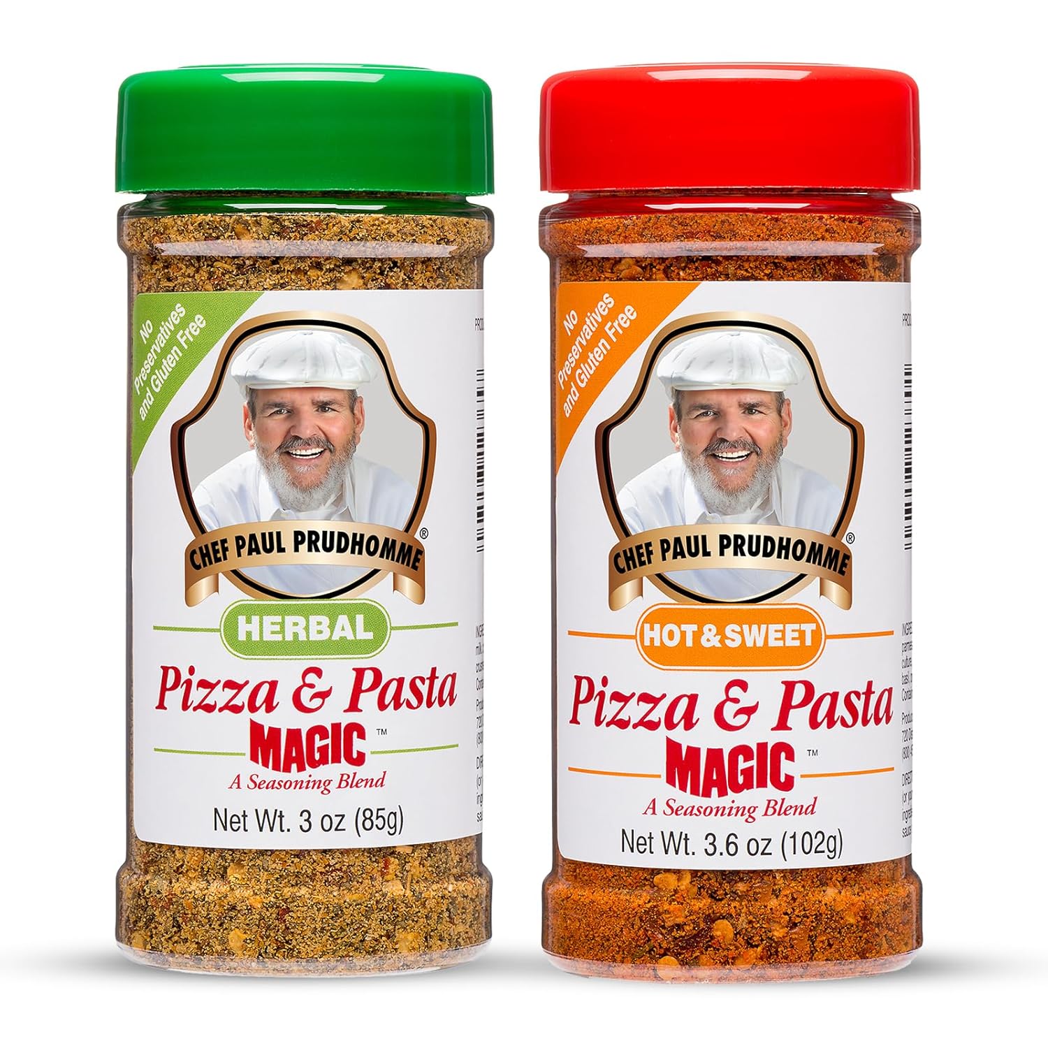 Chef Paul Magic Seasonings Blends Hot and Sweet Pizza and Pasta Magic | No Added Salt | Pizza Seasoning | Perfect for Pasta, Salad & Soups | Italian Seasoning | Pack of 1 Each