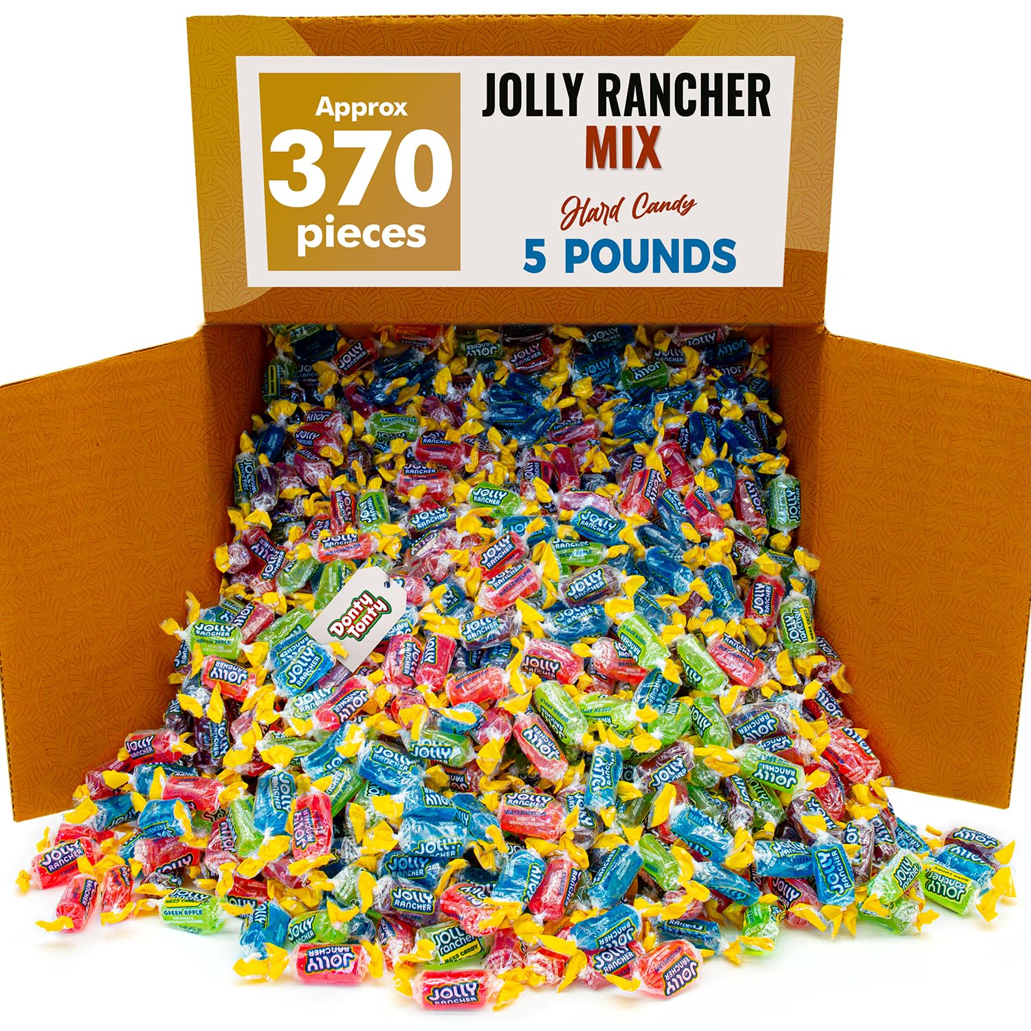 JOLLY RANCHER Hard Candy ASSORTED Mix 5 lb – Bulk Candy, 5 Original Flavors (Watermelon, Blue Raspberry, Cherry, Green Apple, Grape)