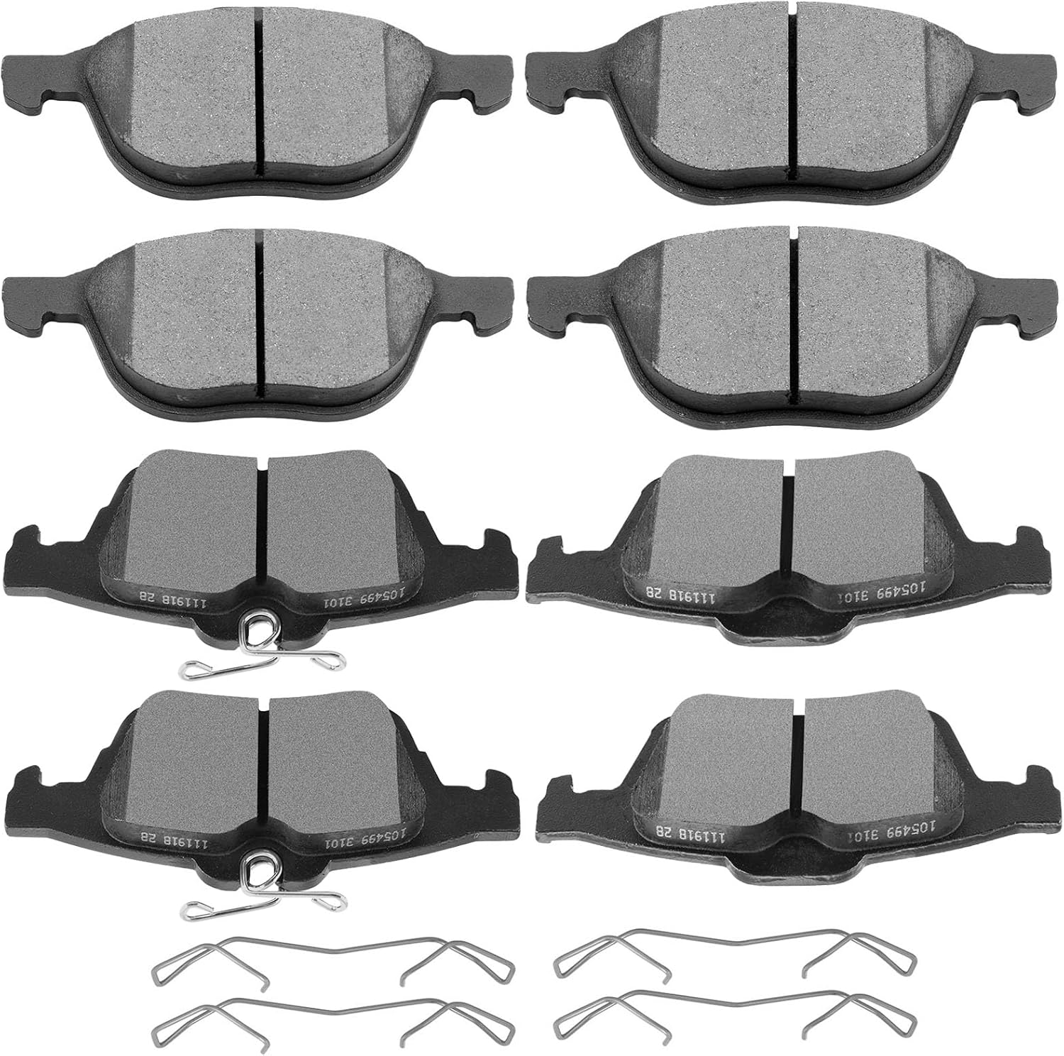 Brake Kits,SCITOO 8pcs Ceramic Disc Brake Pads fit for Ford C-Max EcoSport Escape Focus Transit Connect for Mazda 3 Sport 5 for Volvo C30 C70 S40 V50