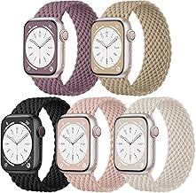 Zedoli 5 Pack Braided Solo Loop Compatible with Apple Watch Band 40mm 44mm 38mm 42mm 44mm 45mm 46mm 49mm for Women Men, Stretchy Nylon Sport Wristband Strap for iWatch Series 10 9 8 7 6 5 4 3 2 1 SE Ultra Ultra 2