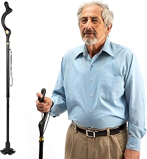 Walking Cane for Men and Women - Special Balancing Stick With 10 Adjustable Heights - Self Standing, Folding, Portable, Collapsible, and Comfortable