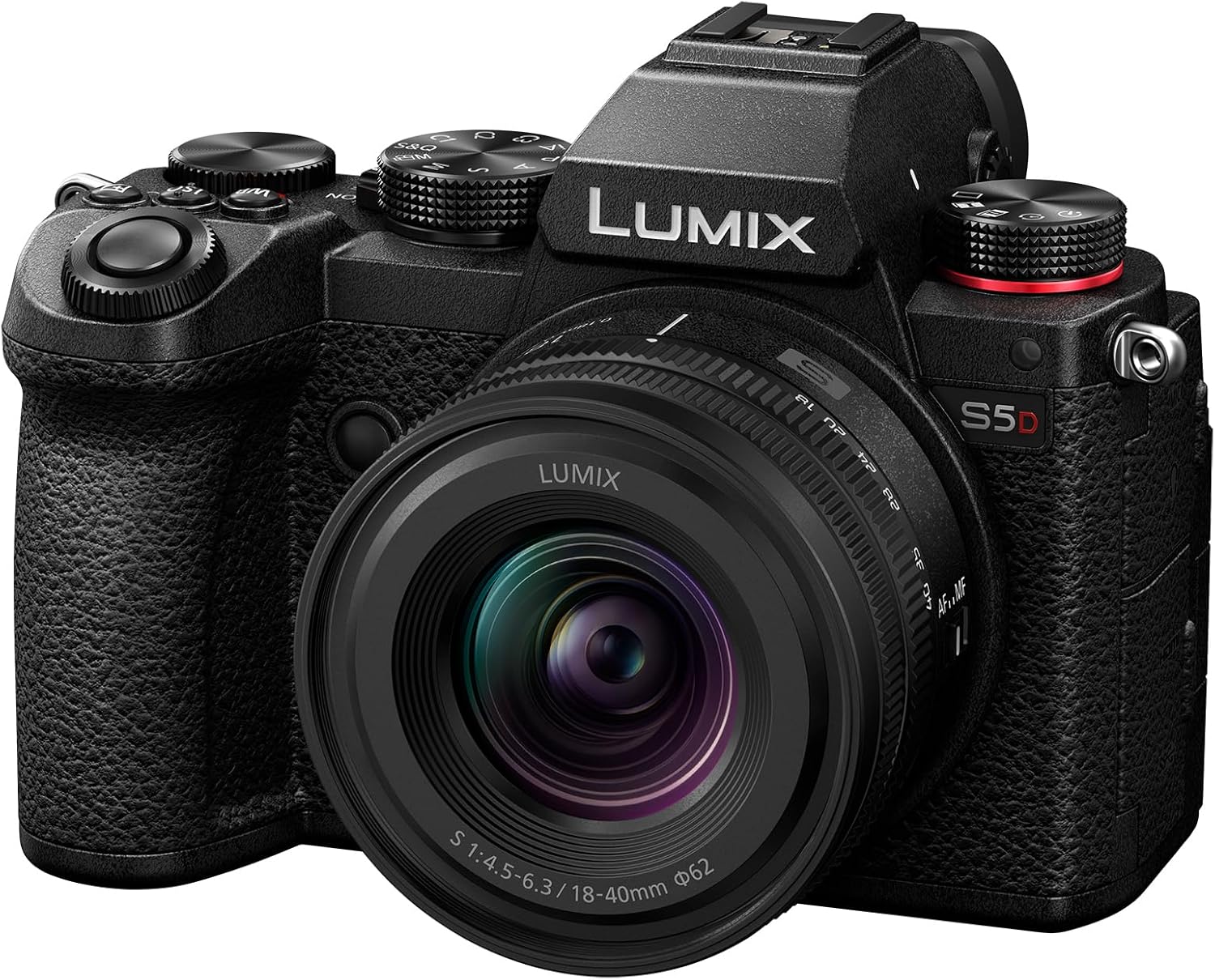 Panasonic Lumix S5D, Full Frame Mirrorless Camera Body, with S-R1840E 18-40mm S lens, 24.2MP, 4K 60P Recording, Live View Finder, Free Angle Monitor, Wi-Fi, Bluetooth, Black