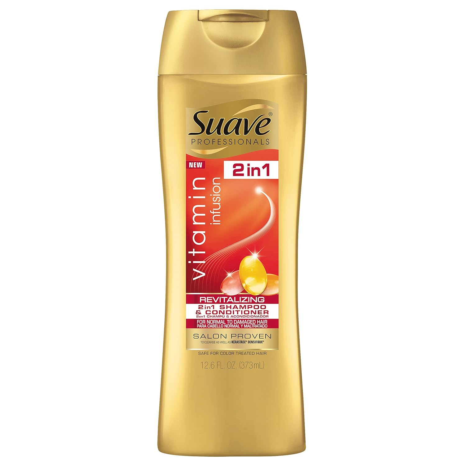 Suave Professionals 2 In 1 Shampoo and Conditioner Vitamin Infusion, 12.6 Ounce