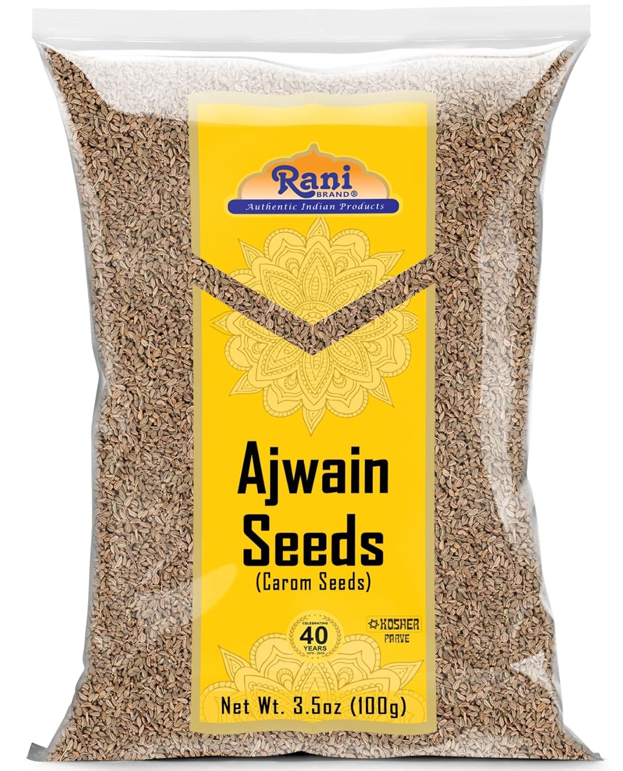 Rani Ajwain Seeds (Carom Bishops Weed) Spice Whole 3.5oz (100g) ~ All Natural | Vegan | Gluten Friendly | NON-GMO | Kosher | Indian Origin