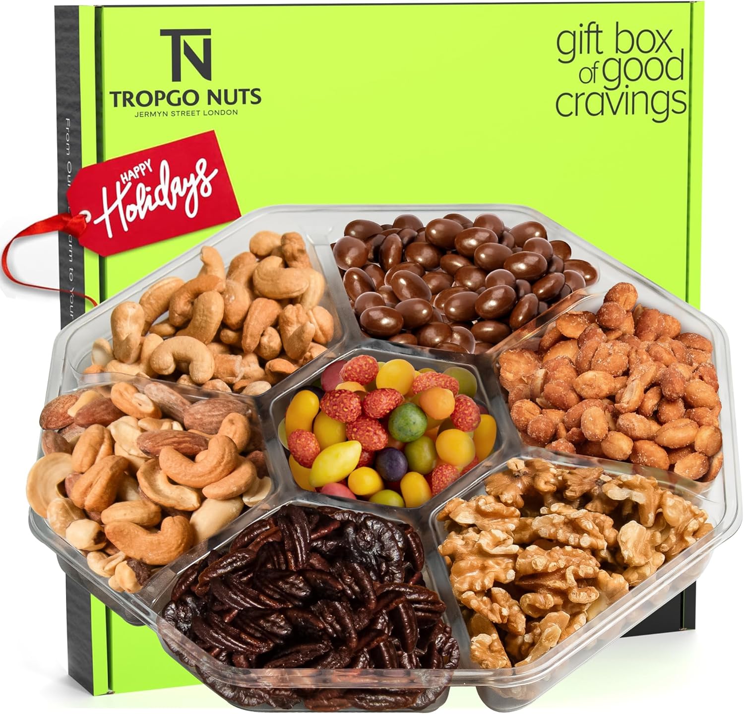 Valentines Day Gift For Her Gift For New Year, Love Gift Food Platter With Nuts Gifts For Her, Box With a Variety of Freshly Roasted Nuts - Gift For Him (Nuts & Sweets)