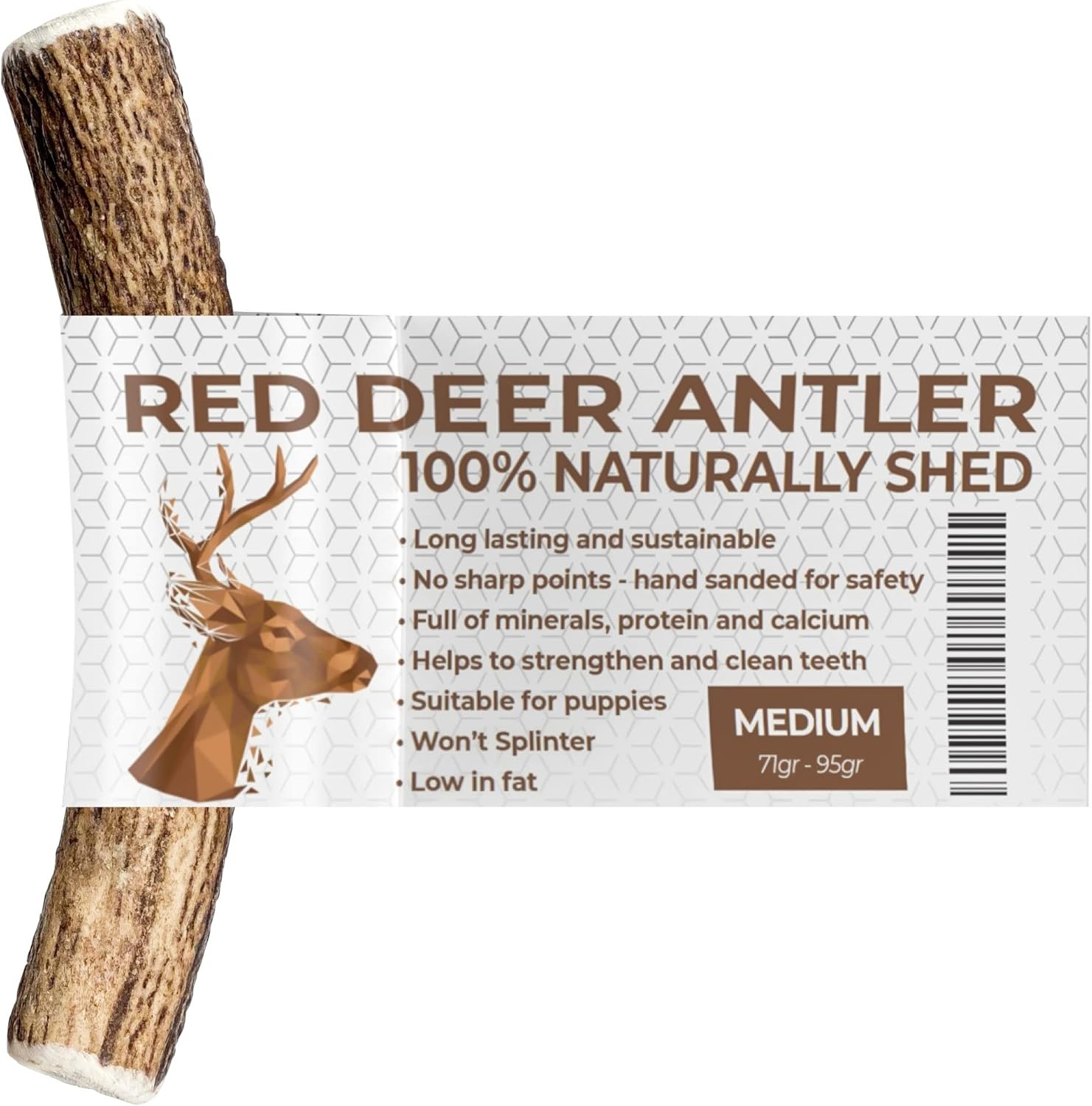 Antlers for Dogs MEDIUM, Sustainable, Naturally Shed, Deer Antlers for Dogs, Reindeer Antlers