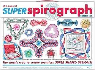 Kahootz Super Spirograph Design Set-- 50th Anniversary Edition with Twice as Many Gears -- For Ages 8+, Multi