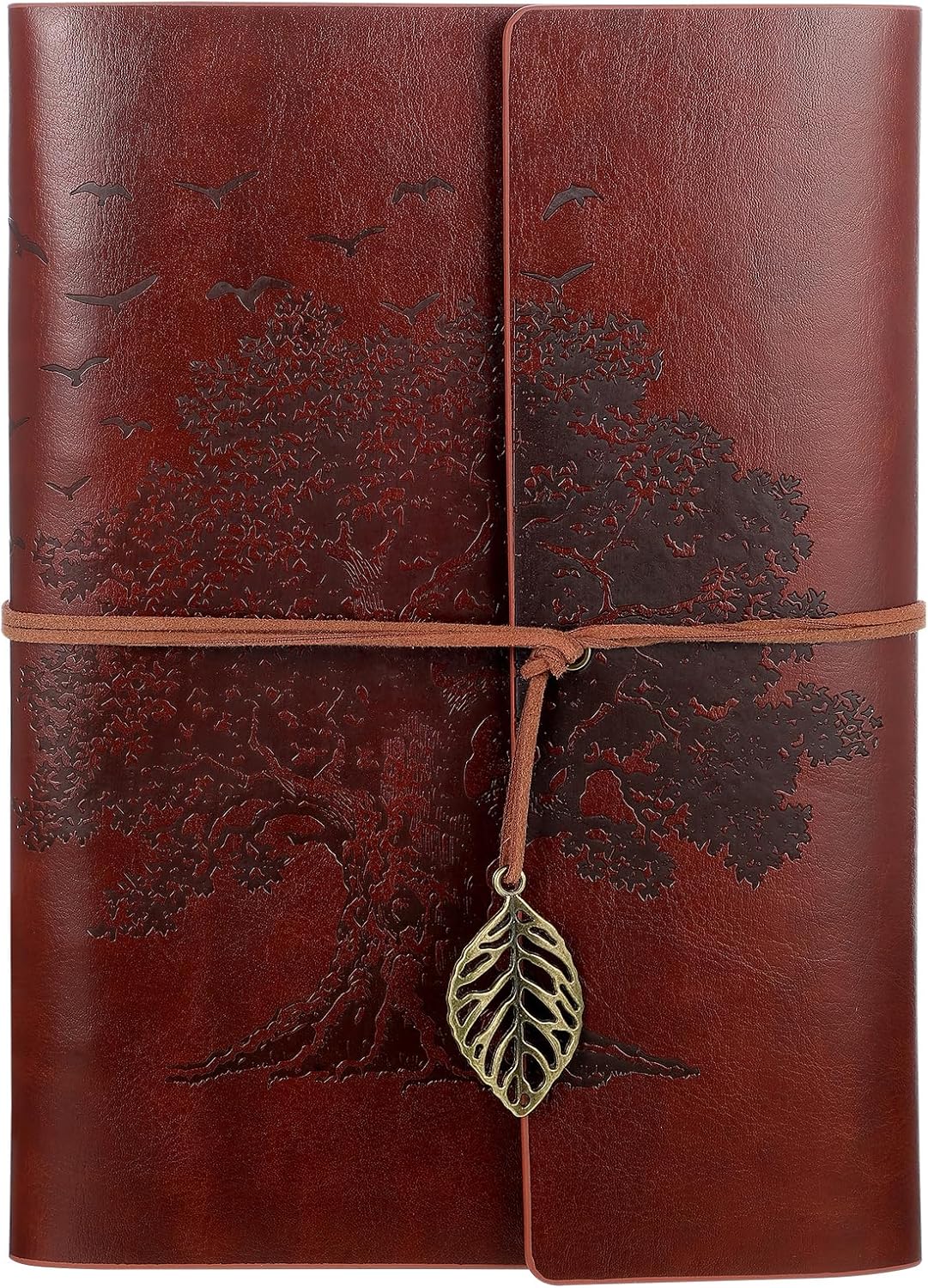 Thboxes Leather Journal Notebook A5, Refillable Diary, Travel Journals Gifts for Women Men Teenager 160 Pages Spiral Notebook, 100GSM Paper, 23 X 16 cm