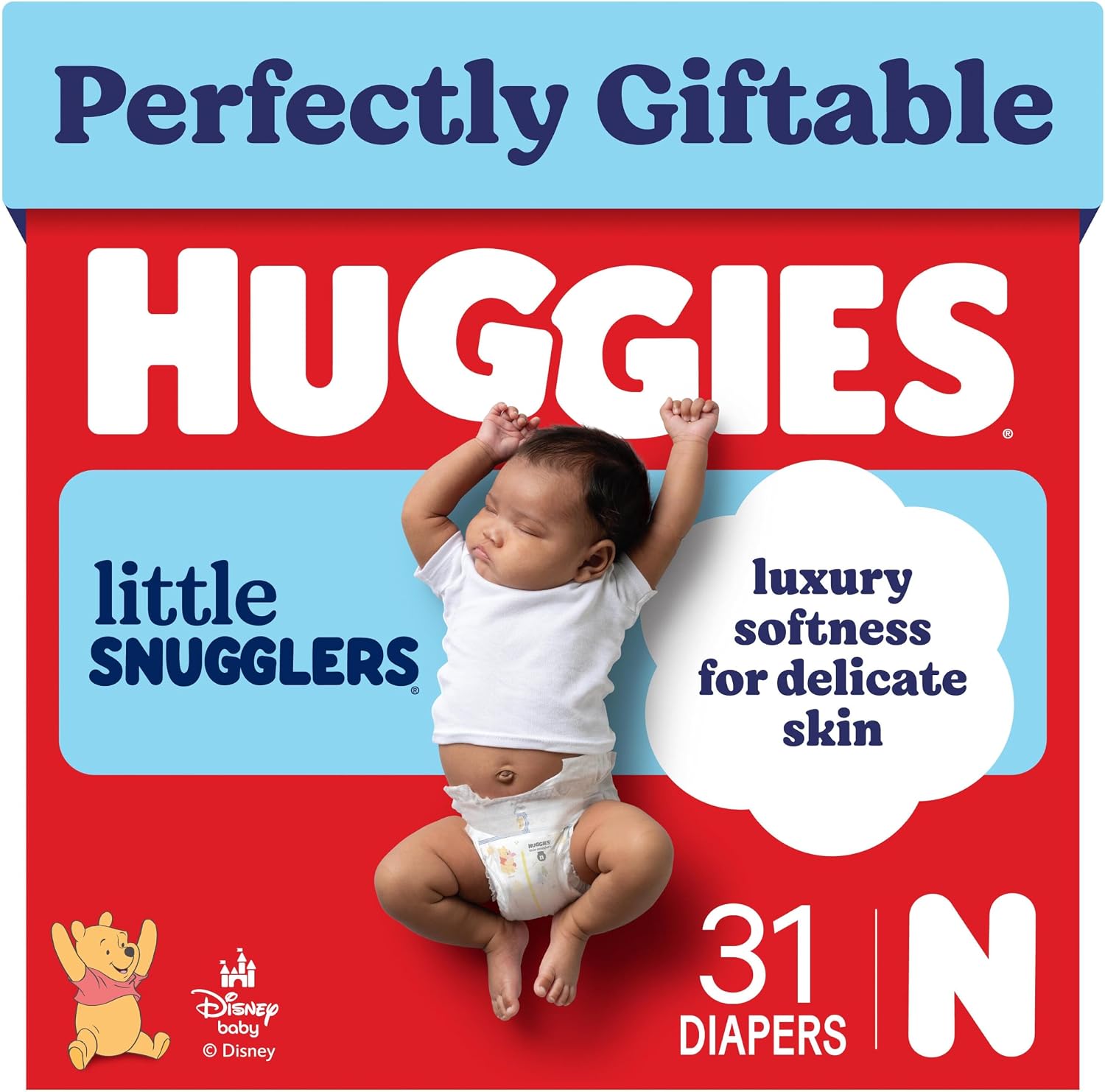 Huggies Little Snugglers Newborn Diapers, 31 Count