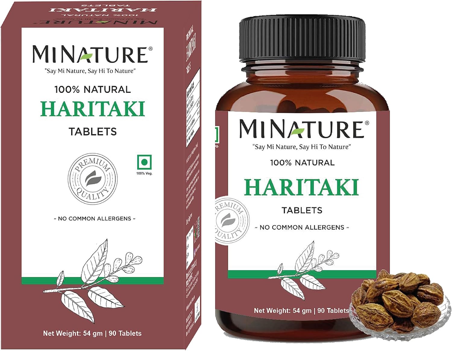 Mi Nature Haritaki Tablets| 90 Tablets, 1000 mg|