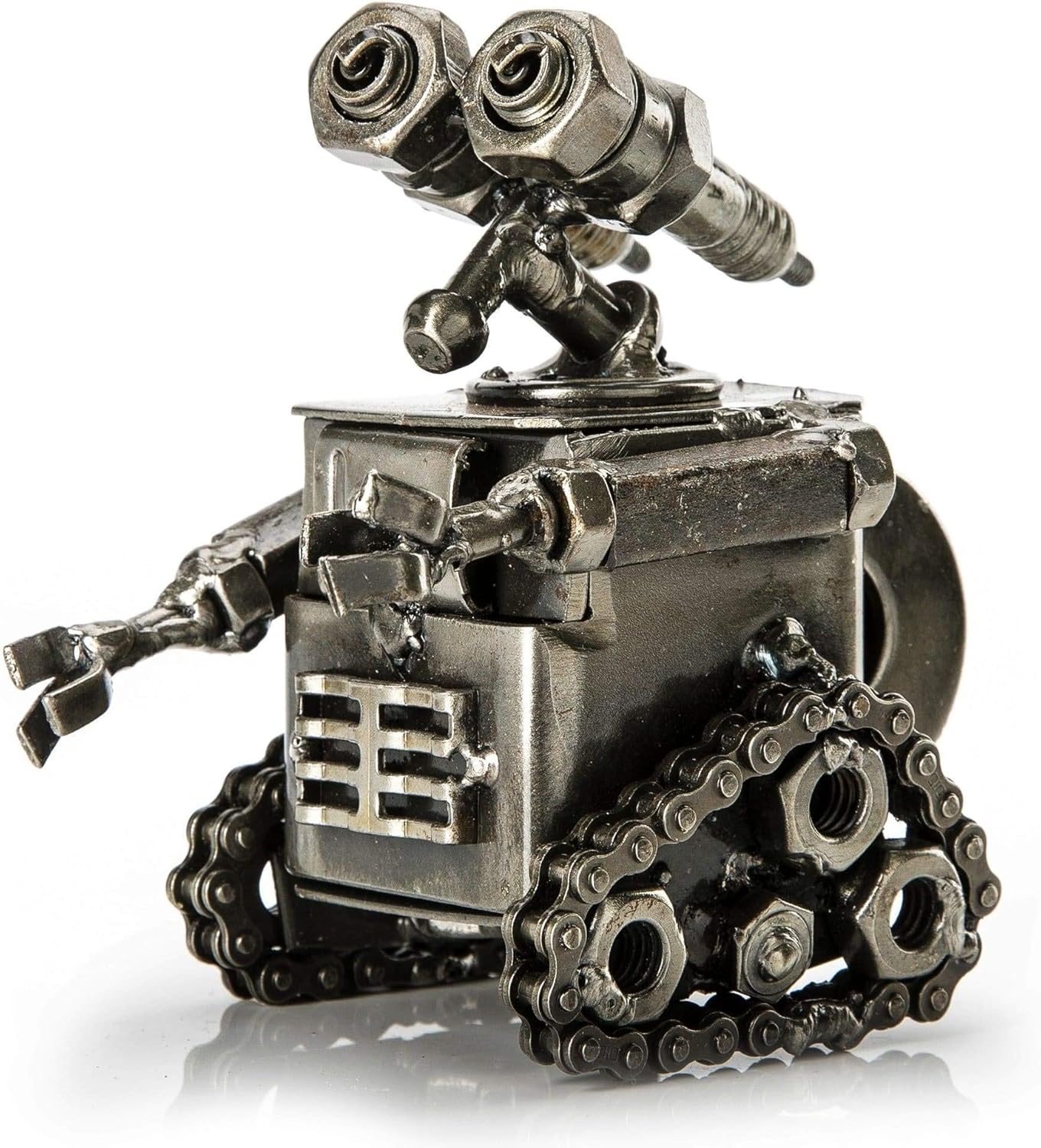 KALIFANO Wall-E Inspired Recycled Metal Sculpture Handcrafted from Scrap Metal - One of a Kind Handmade Steel Art