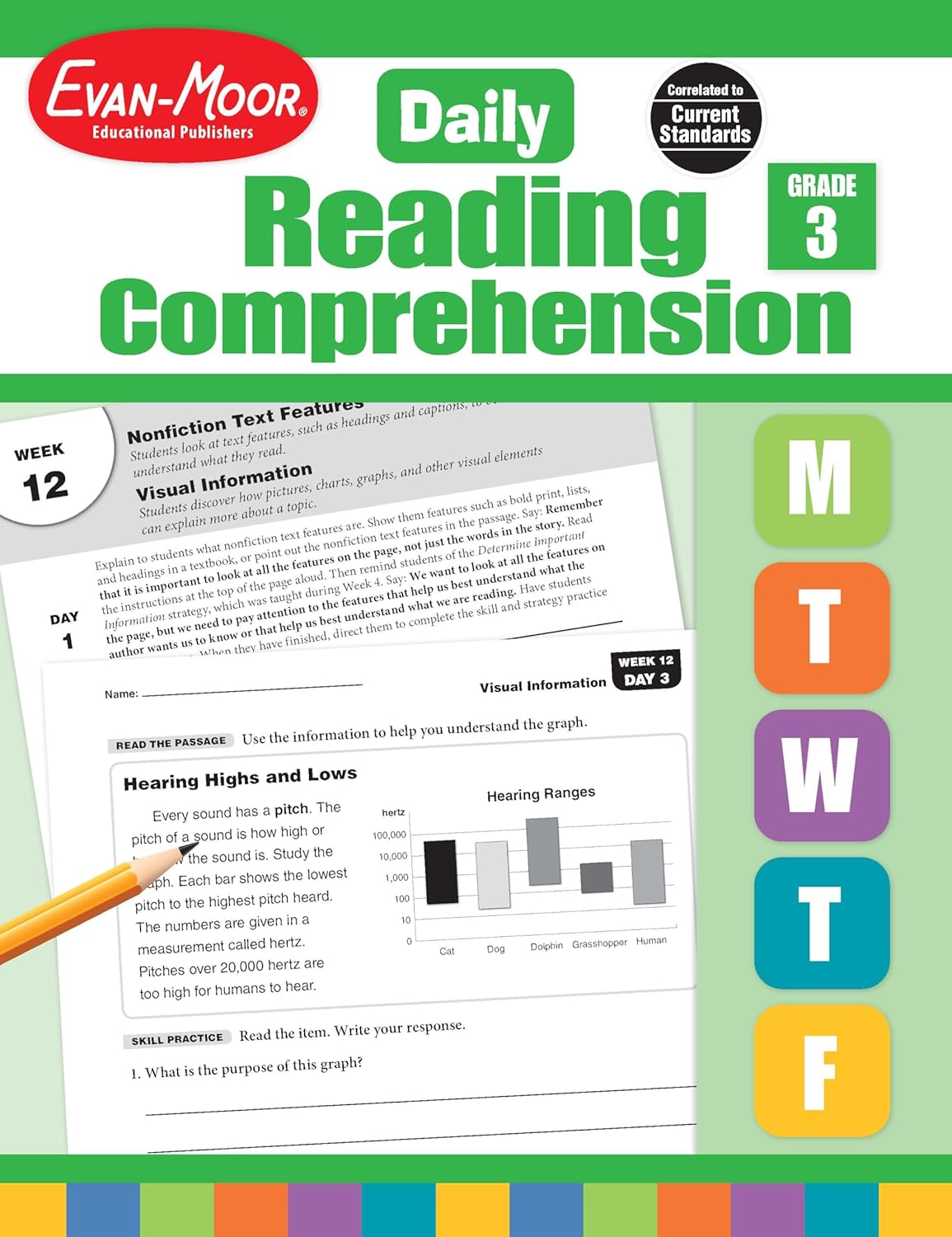 Evan-Moor Evan-Moor Daily Reading Comprehension Book, Teacher's Eddition, Grade 3