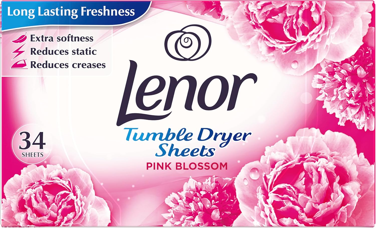 Lenor Tumble Dryer Sheets Sparkling 34's