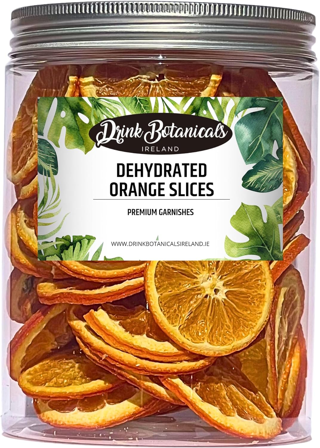 Dehydrated Dried Orange Slices | Wheels | 55 + Servings Approx | 100% Natural | For Cocktails, Wreath Making, Tea, Cakes, Decoration | Dried Orange For Cocktails | PET Jar | 5.29 oz | 150 Grams