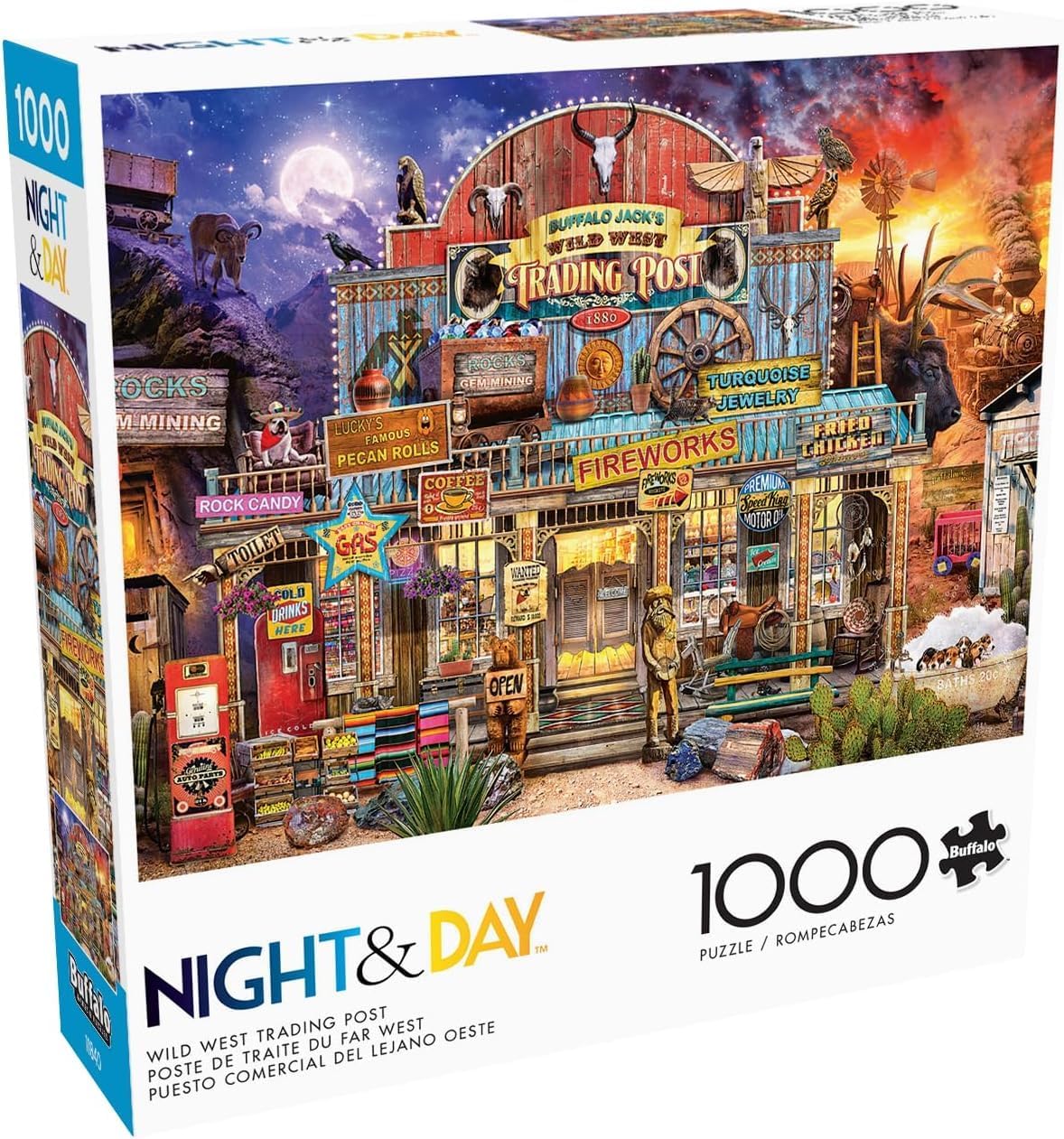 Buffalo Games - Jeff Haynie - Wild West Trading Post - 1000 Piece Jigsaw Puzzle for Adults -Challenging Puzzle Perfect for Game Nights - Finished Size is 26.75 x 19.75