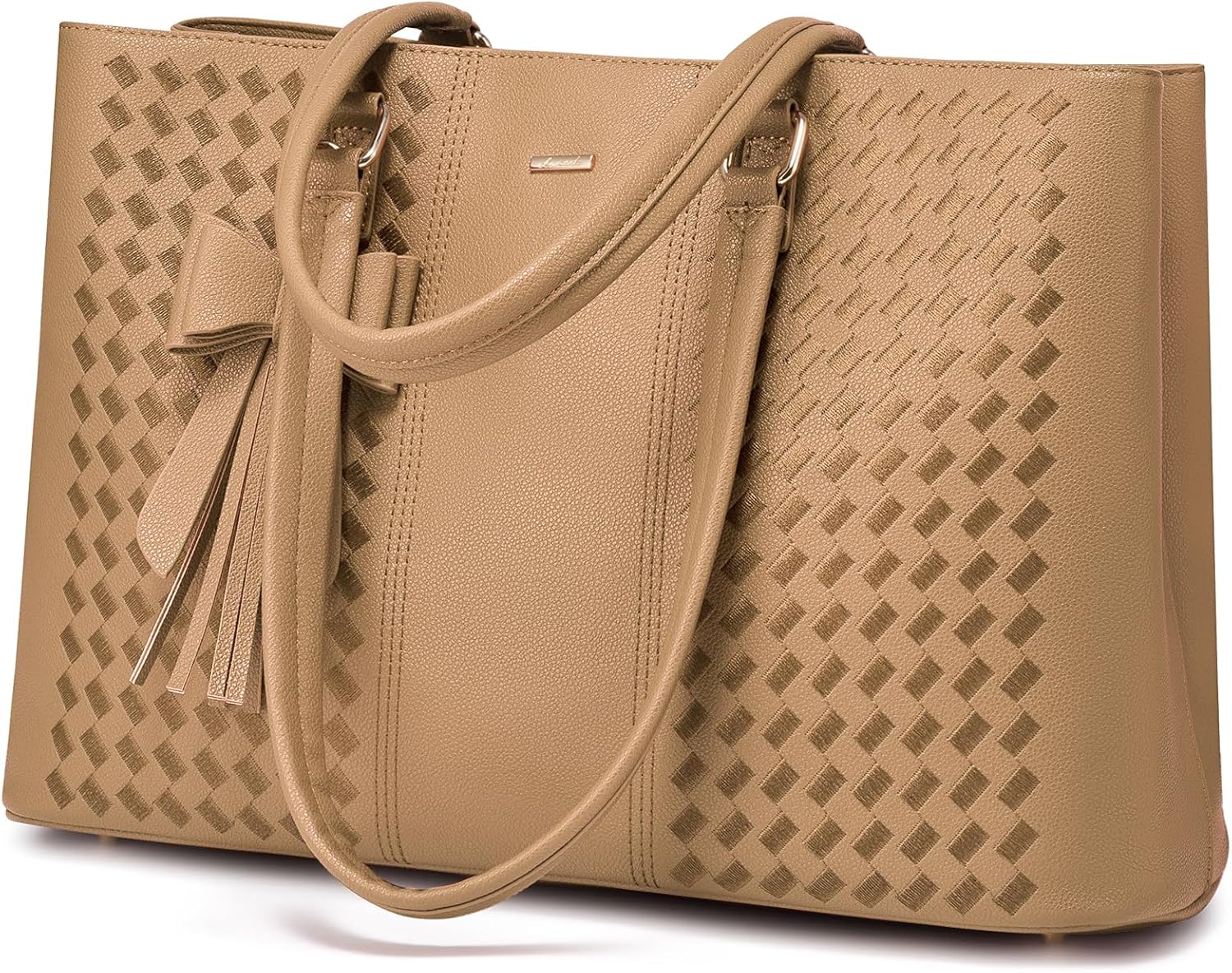 LOVEVOOK Laptop Tote Bag for Women 15.6 Inch Waterproof PU Leather Computer Bags for Business Office Work Briefcase