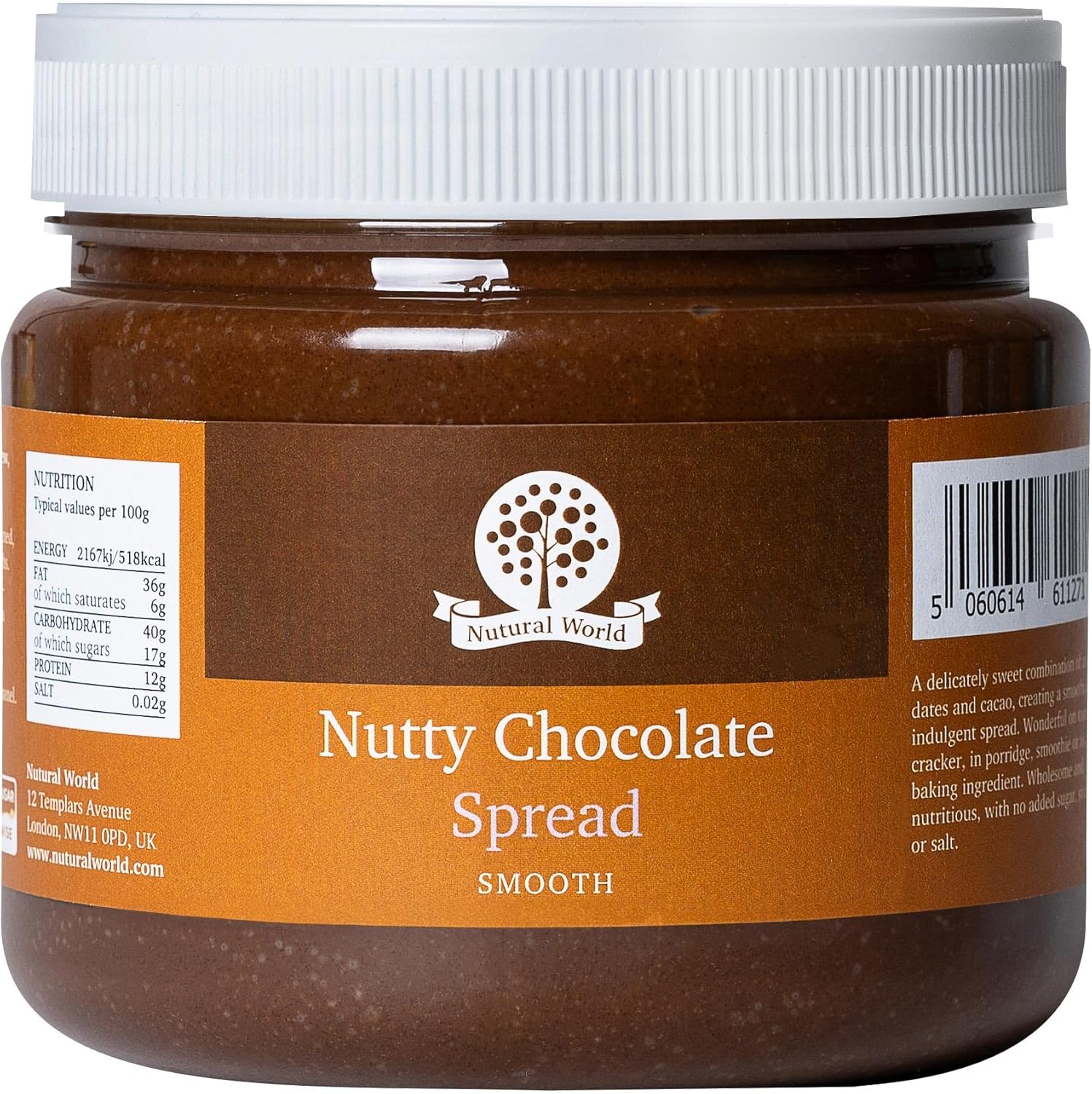 Nutural World - Smooth Nutty Chocolate Spread (1kg)