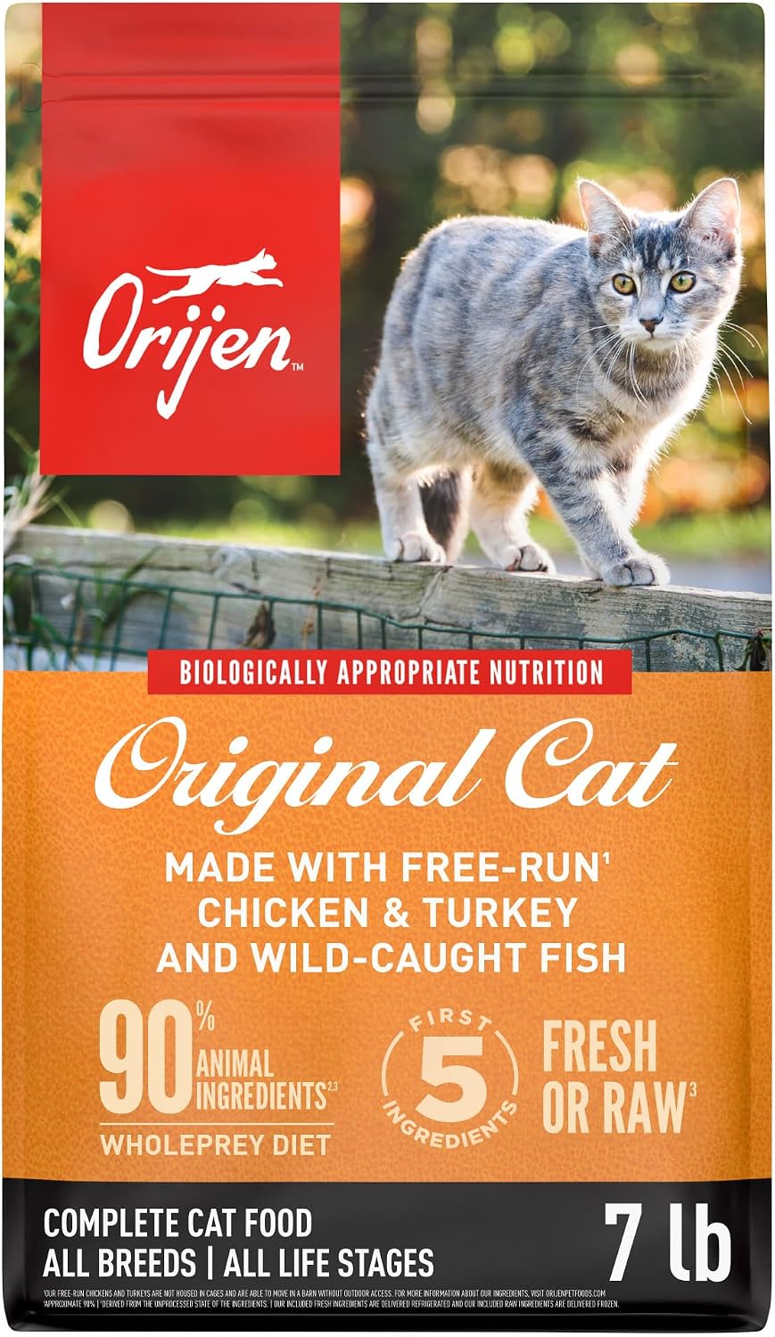 ORIJEN Grain Free WHOLEPREY Dry Cat Food Original Recipe 7lb Bag
