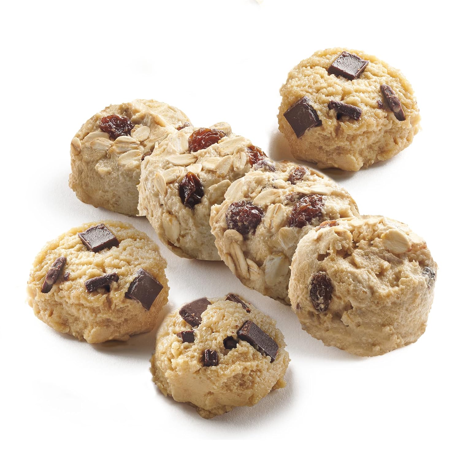 David's Cookies Preformed Frozen Cookie Dough Chocolate Chunk & Oatmeal Raisin 80 count