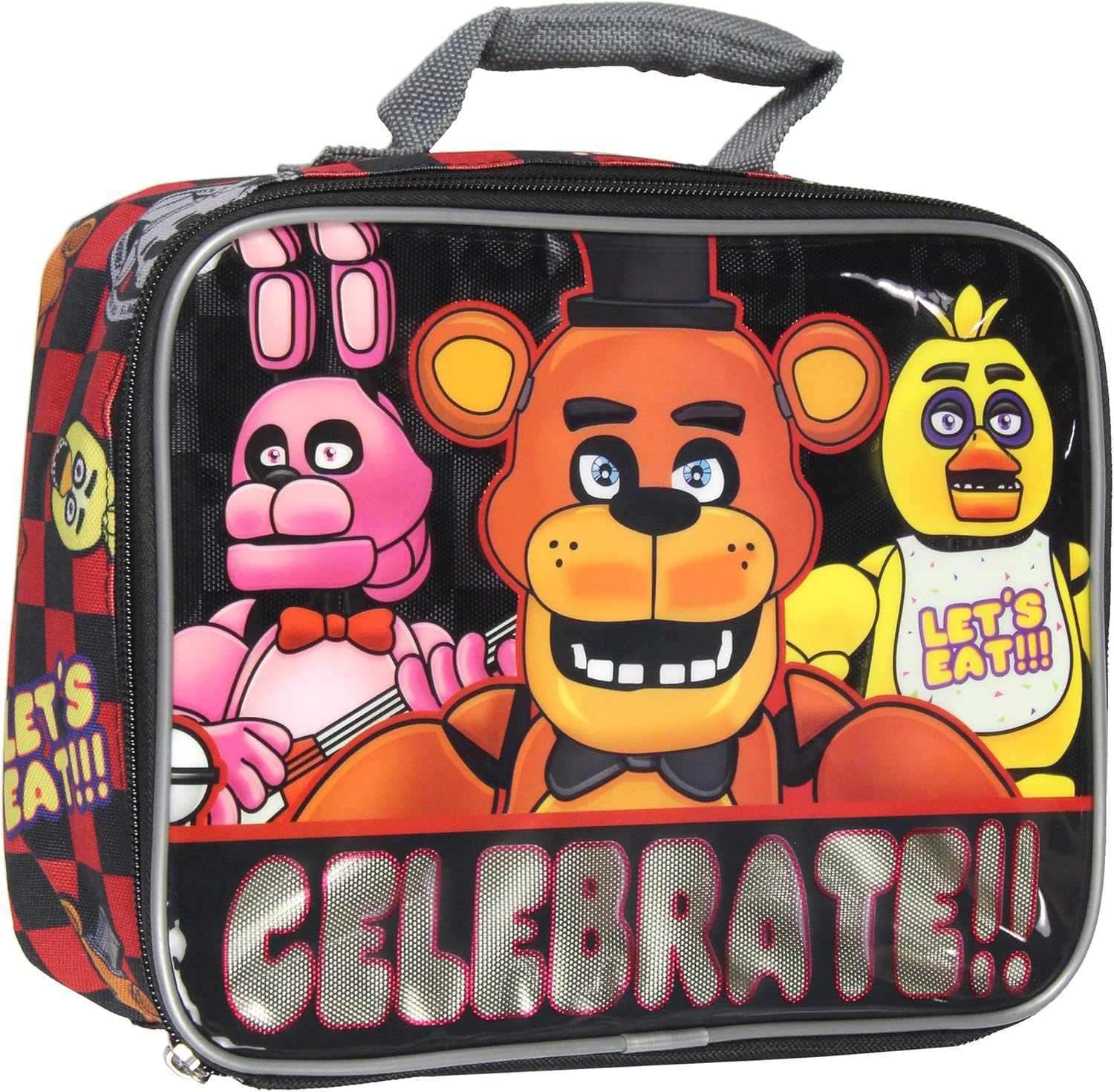 Five Nights At Freddy's Celebrate Lunch Box insulated Video Game Lunch Bag Tote