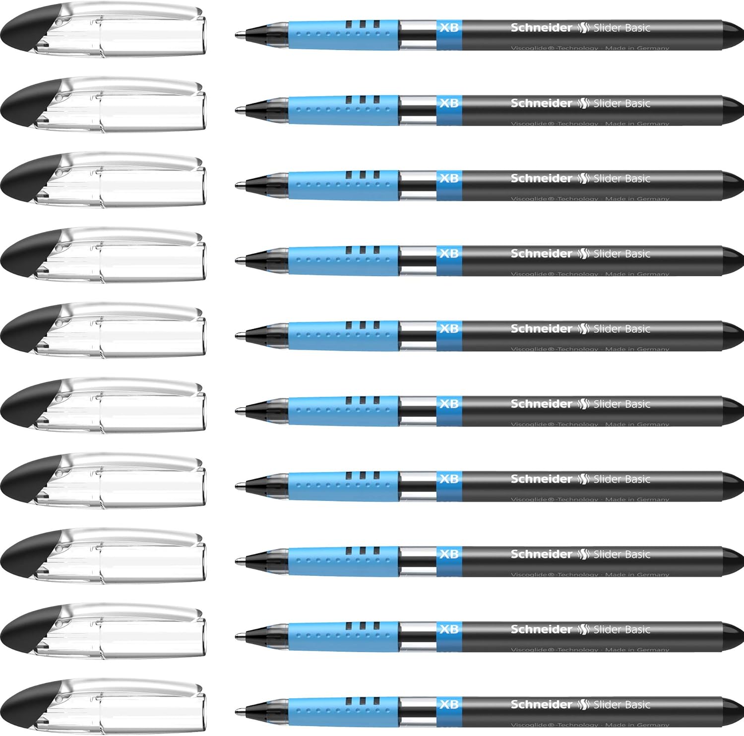 Schneider Slider Basic XB Ballpoint Pen, Black (Pack of 10)
