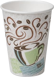 Dixie PerfecTouch 12 Oz Insulated Paper Hot Coffee Cup by GP PRO (Georgia-Pacific), Coffee Haze, 5342DX, 500 Count (25 Cups Per Sleeve, 20 Sleeves Per Case)
