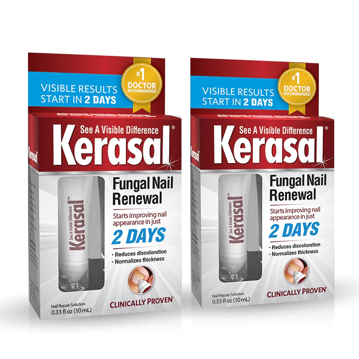 Kerasal Nail Fungal Nail Renewal Treatment 10ml (2 Pack)