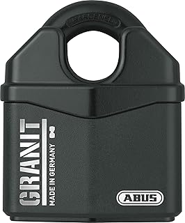 ABUS Granit 37/80 Heavy Duty Hardened Steel Padlock - Closed Shackle Lock with 1/2" Shackle - Corrosion Resistant Outdoor Lock - Made in Germany - Keyed Different