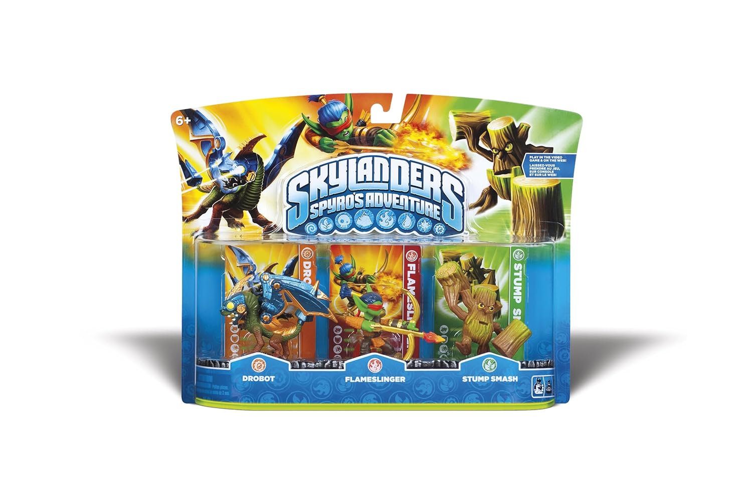 Skylanders Spyro's Adventure Triple Character Pack (Drobot, Flameslinger, Stump Smash)
