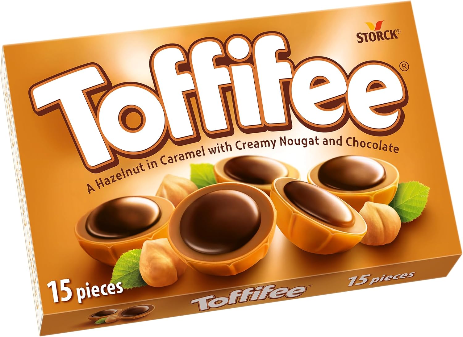 Toffifee Chewy Nougat Caramel Cups With Hazelnut & Smooth Chocolate Treats, Sweet and Nutty Caramel Perfection, 15 Pieces (Pack of 1)