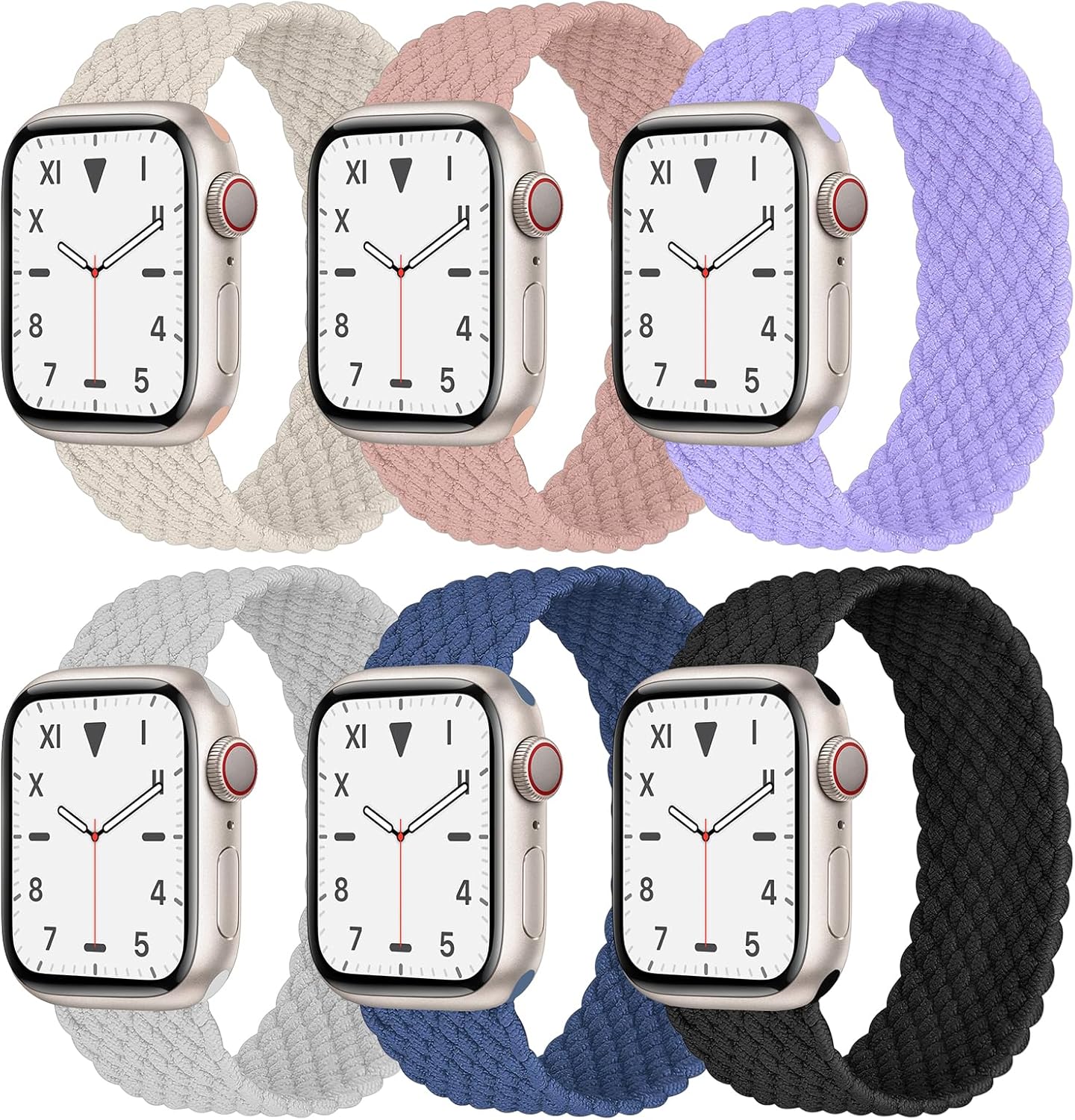 Braided Solo Loop Compatible with Apple Watch Band 38mm 40mm 41mm 42mm 44mm 45mm 49mm for Women Men, Watch Strap for iWatch 9 8 7 6 5 4 3 2 1 SE Ultra