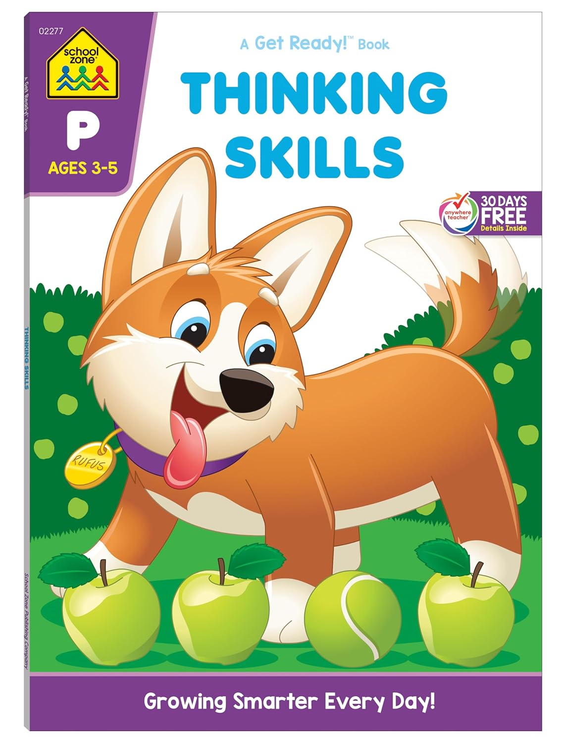 School Zone - Thinking Skills Workbook - 64 Pages, Ages 3 to 5, Preschool to Kindergarten, Problem-Solving, Logic & Reasoning Puzzles, and More (School Zone Get Ready!™ Book Series)