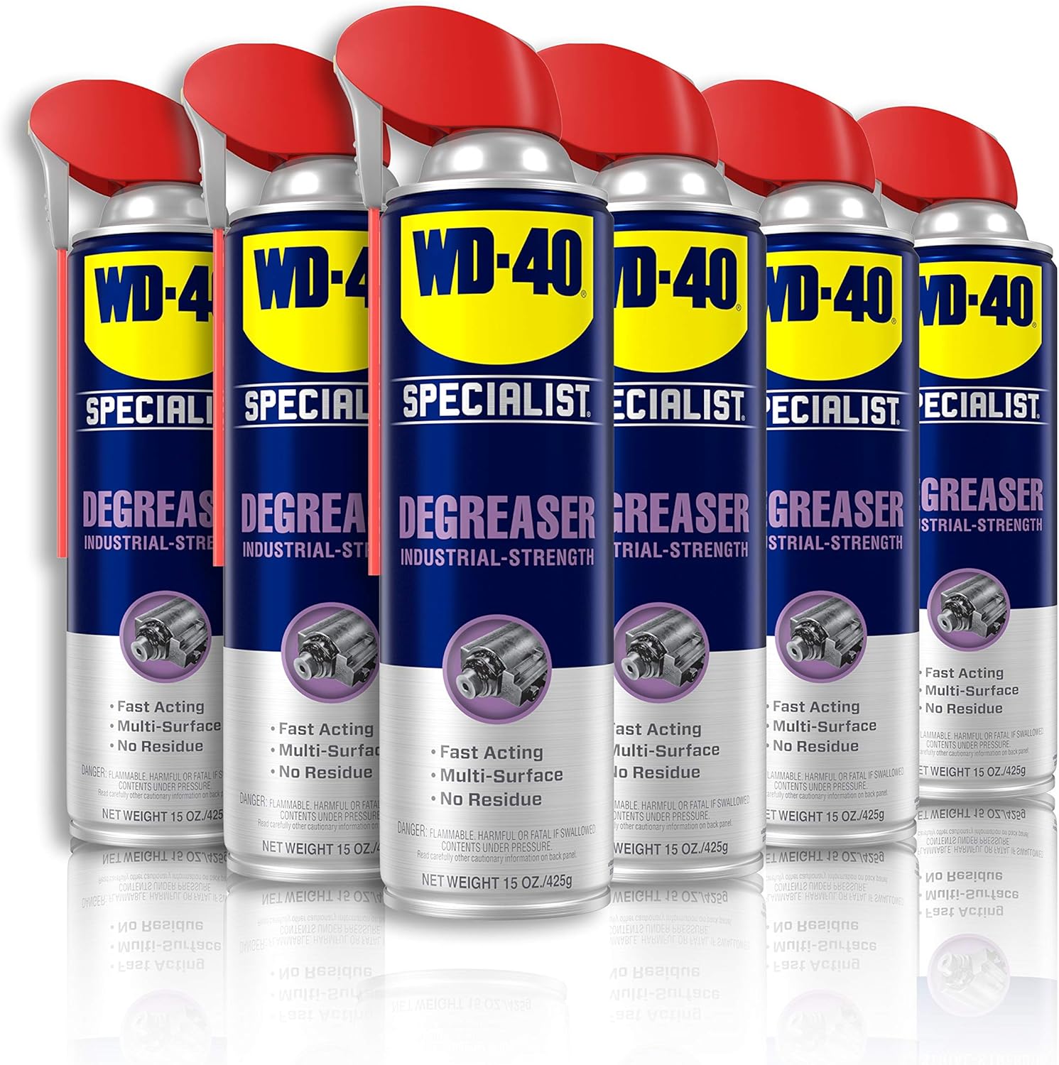 WD-40 Specialist Degreaser, Industrial-Strength, 15 OZ [6-Pack]