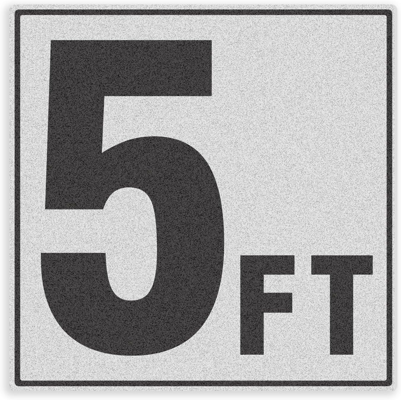 5FT Pool Depth Markers - Joyfulmap 1 Pack 6x6 IN Vinyl Pool Stickers - Adhesive Swimming Pool Number Markers - Safety Signage for Pool Decks - Waterproof Pool Depth Indicator