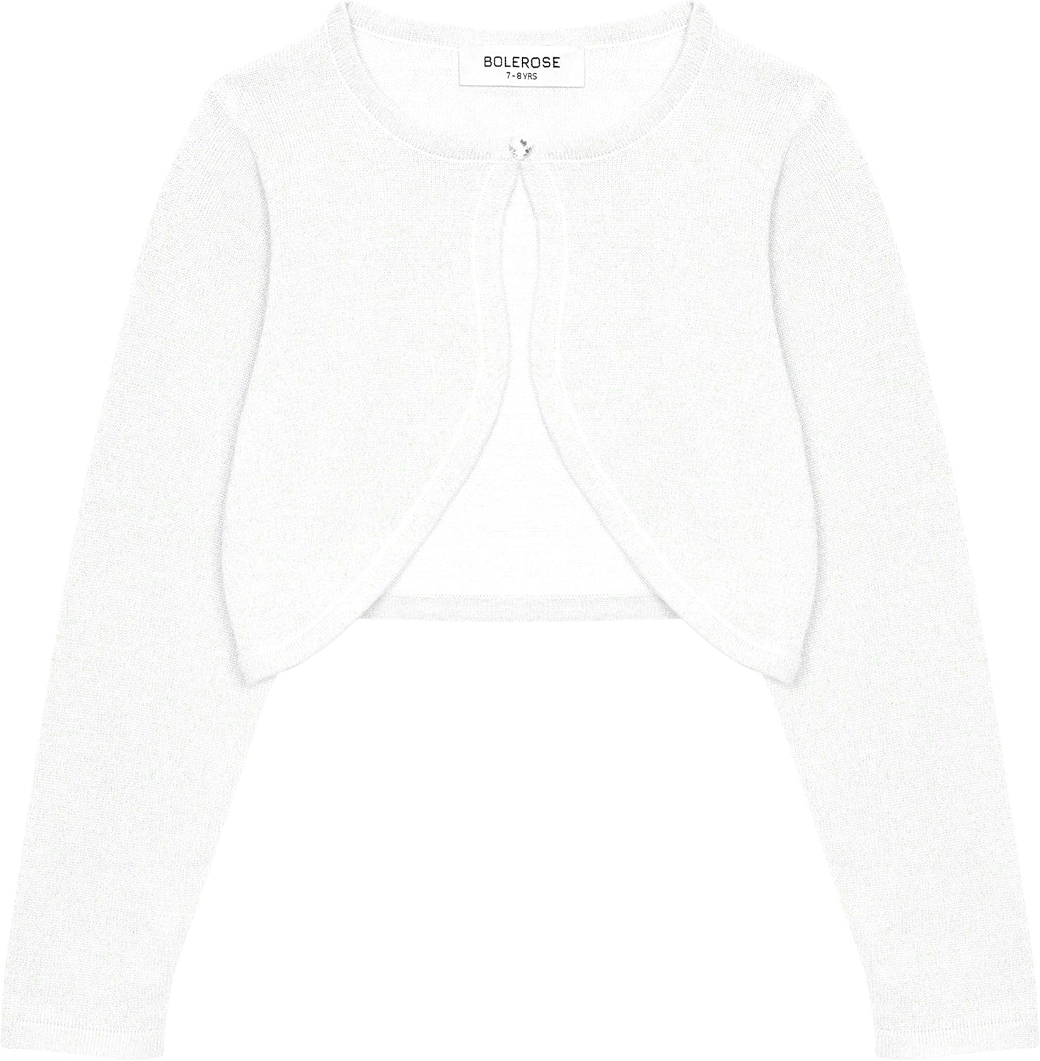 BOLEROSE Girls Long Sleeve Sparkle Cardigan Childrens Kids Bolero Shrug