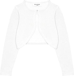 BOLEROSE Girls Long Sleeve Sparkle Cardigan Childrens Kids Bolero Shrug